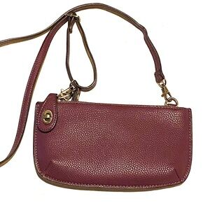 JOY Adjustable Strap Pebbled Faux Leather Small Crossbody Shoulder Bag Purse